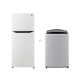 [LG] 일반냉장고 189L 화이트 + 통돌이 세탁기 17kg 미드프리실버