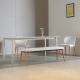 [헨지디자인] 토니 4인 세라믹 식탁 1200 벤치형 세트 (의자2+벤치)