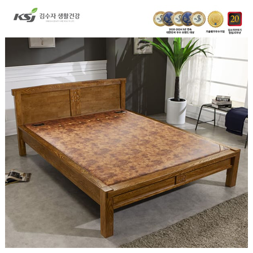 [김수자] 프리미엄 황토숯볼 돌 침대 Q