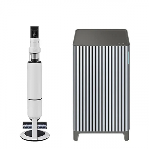 [삼성] 비스포크 AI 제트 400W 펫브러시 패키지 청소기 새틴그레이지+ 비스포크 큐브™ Air Infinite Line 공기청정기 10평형 에센셜블루그레이